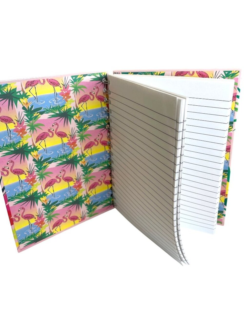 Vintage Flamingo Stationery Desk Gift 7 Pc Set Office Storage Box Journal Pencil - Picture 9 of 14